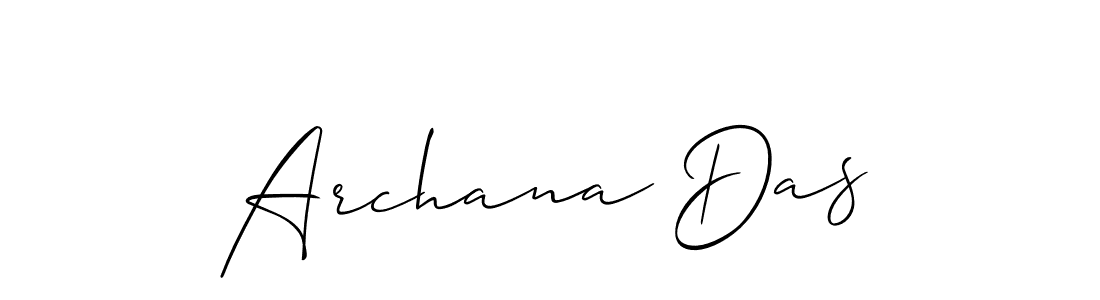 The best way (Allison_Script) to make a short signature is to pick only two or three words in your name. The name Archana Das include a total of six letters. For converting this name. Archana Das signature style 2 images and pictures png