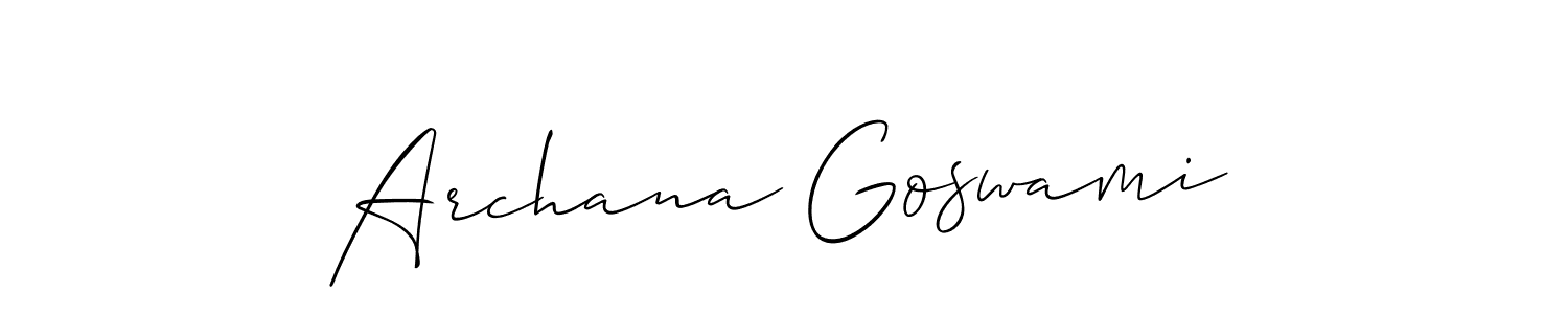 Best and Professional Signature Style for Archana Goswami. Allison_Script Best Signature Style Collection. Archana Goswami signature style 2 images and pictures png