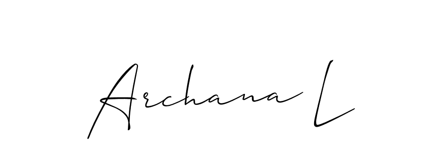 How to make Archana L signature? Allison_Script is a professional autograph style. Create handwritten signature for Archana L name. Archana L signature style 2 images and pictures png