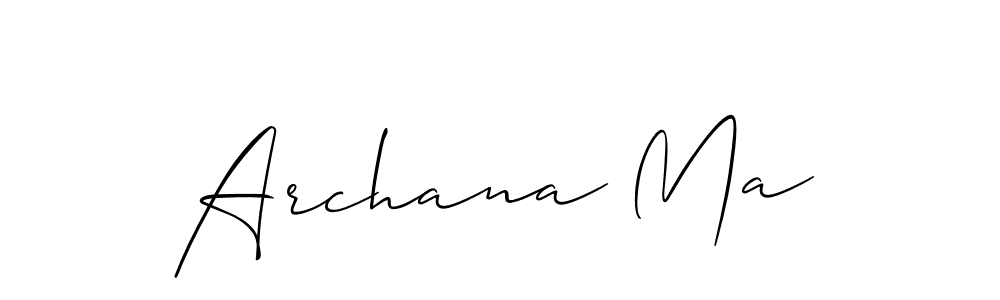 Best and Professional Signature Style for Archana Ma. Allison_Script Best Signature Style Collection. Archana Ma signature style 2 images and pictures png