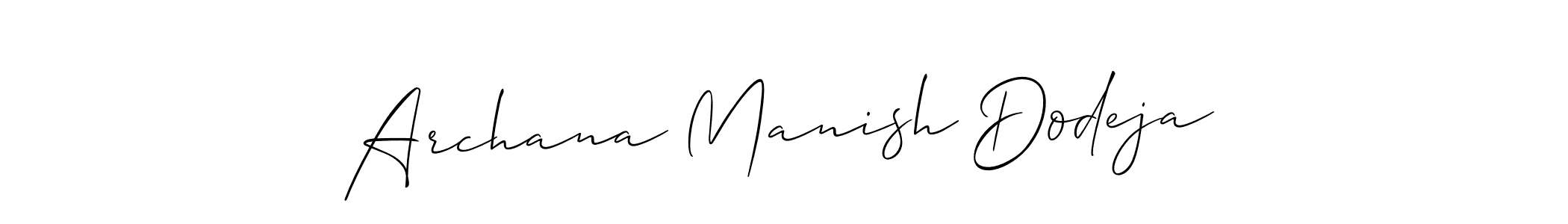 How to Draw Archana Manish Dodeja signature style? Allison_Script is a latest design signature styles for name Archana Manish Dodeja. Archana Manish Dodeja signature style 2 images and pictures png