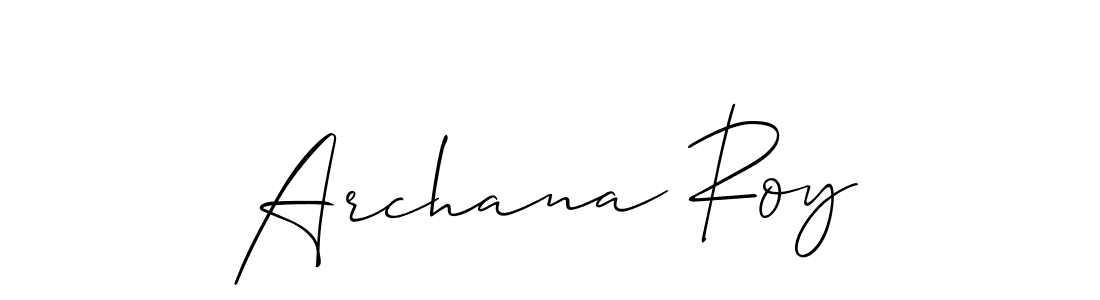 Create a beautiful signature design for name Archana Roy. With this signature (Allison_Script) fonts, you can make a handwritten signature for free. Archana Roy signature style 2 images and pictures png