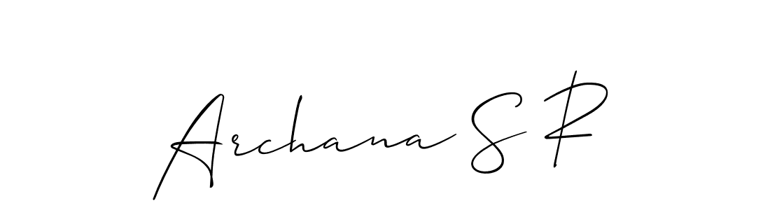 Create a beautiful signature design for name Archana S R. With this signature (Allison_Script) fonts, you can make a handwritten signature for free. Archana S R signature style 2 images and pictures png