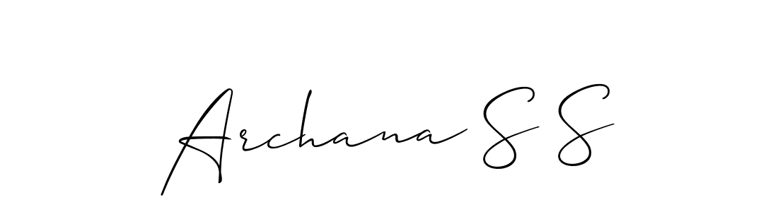 Make a beautiful signature design for name Archana S S. With this signature (Allison_Script) style, you can create a handwritten signature for free. Archana S S signature style 2 images and pictures png