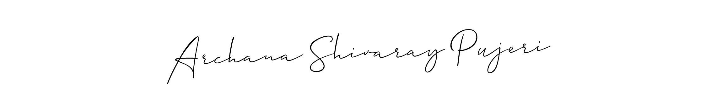 It looks lik you need a new signature style for name Archana Shivaray Pujeri. Design unique handwritten (Allison_Script) signature with our free signature maker in just a few clicks. Archana Shivaray Pujeri signature style 2 images and pictures png