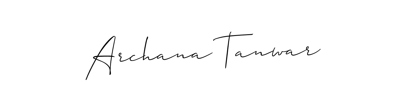 Make a short Archana Tanwar signature style. Manage your documents anywhere anytime using Allison_Script. Create and add eSignatures, submit forms, share and send files easily. Archana Tanwar signature style 2 images and pictures png