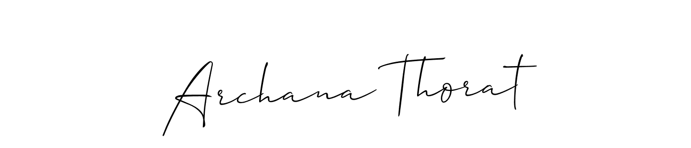 How to make Archana Thorat name signature. Use Allison_Script style for creating short signs online. This is the latest handwritten sign. Archana Thorat signature style 2 images and pictures png