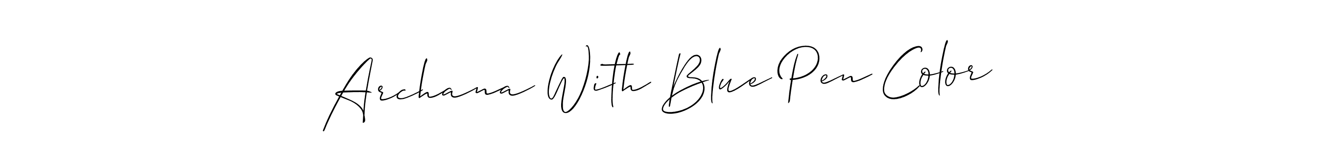 Use a signature maker to create a handwritten signature online. With this signature software, you can design (Allison_Script) your own signature for name Archana With Blue Pen Color. Archana With Blue Pen Color signature style 2 images and pictures png