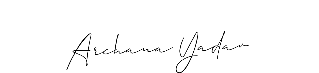 Also we have Archana Yadav name is the best signature style. Create professional handwritten signature collection using Allison_Script autograph style. Archana Yadav signature style 2 images and pictures png