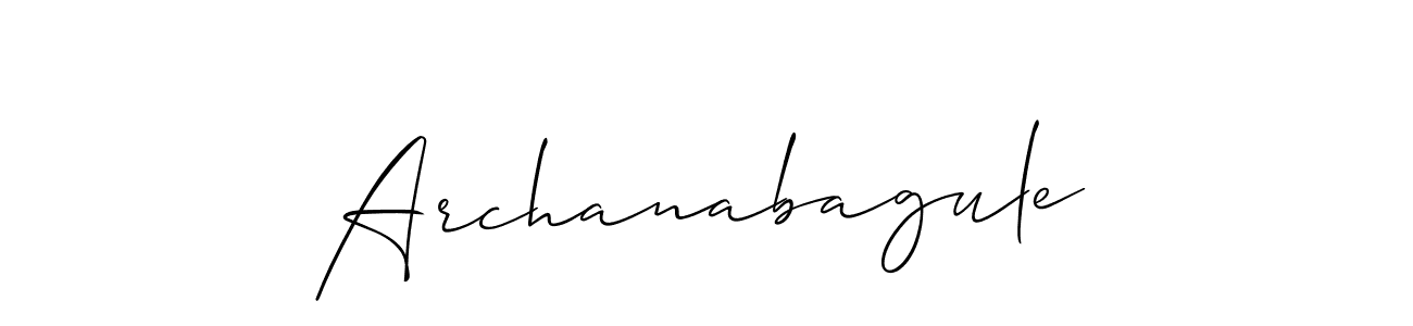 Create a beautiful signature design for name Archanabagule. With this signature (Allison_Script) fonts, you can make a handwritten signature for free. Archanabagule signature style 2 images and pictures png