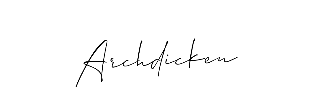 Best and Professional Signature Style for Archdicken. Allison_Script Best Signature Style Collection. Archdicken signature style 2 images and pictures png