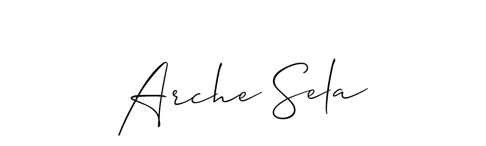 Also we have Arche Sela name is the best signature style. Create professional handwritten signature collection using Allison_Script autograph style. Arche Sela signature style 2 images and pictures png