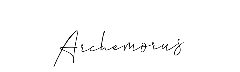 The best way (Allison_Script) to make a short signature is to pick only two or three words in your name. The name Archemorus include a total of six letters. For converting this name. Archemorus signature style 2 images and pictures png