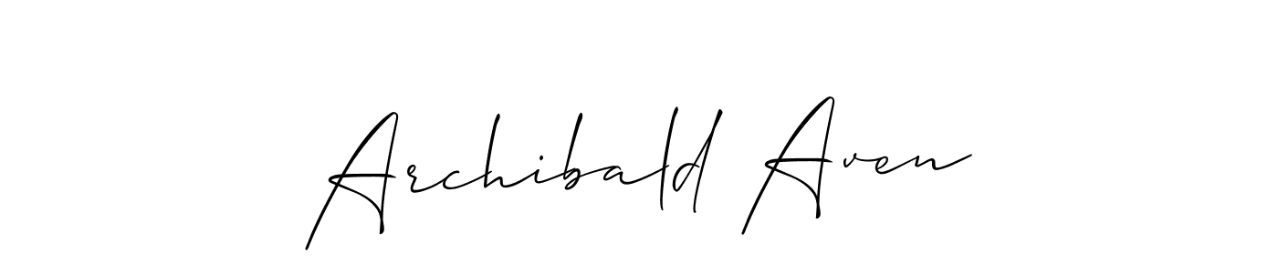 How to make Archibald Aven signature? Allison_Script is a professional autograph style. Create handwritten signature for Archibald Aven name. Archibald Aven signature style 2 images and pictures png