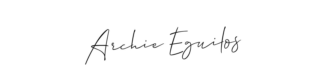 This is the best signature style for the Archie Eguilos name. Also you like these signature font (Allison_Script). Mix name signature. Archie Eguilos signature style 2 images and pictures png
