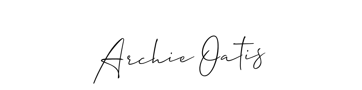 Create a beautiful signature design for name Archie Oatis. With this signature (Allison_Script) fonts, you can make a handwritten signature for free. Archie Oatis signature style 2 images and pictures png