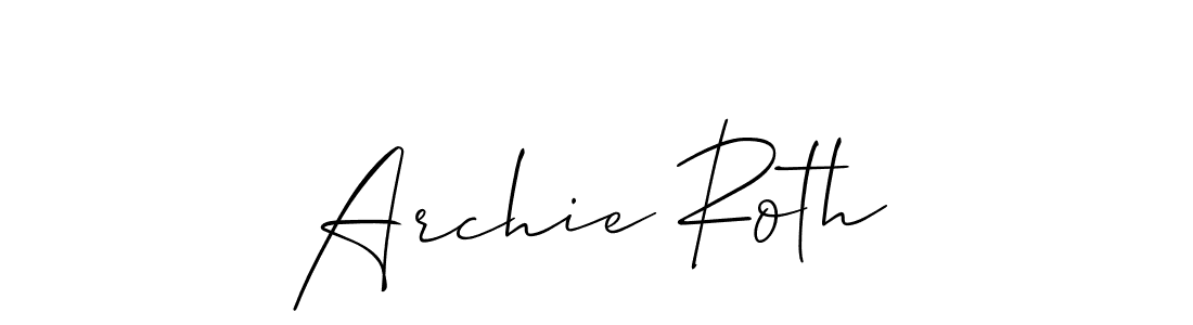 How to make Archie Roth signature? Allison_Script is a professional autograph style. Create handwritten signature for Archie Roth name. Archie Roth signature style 2 images and pictures png