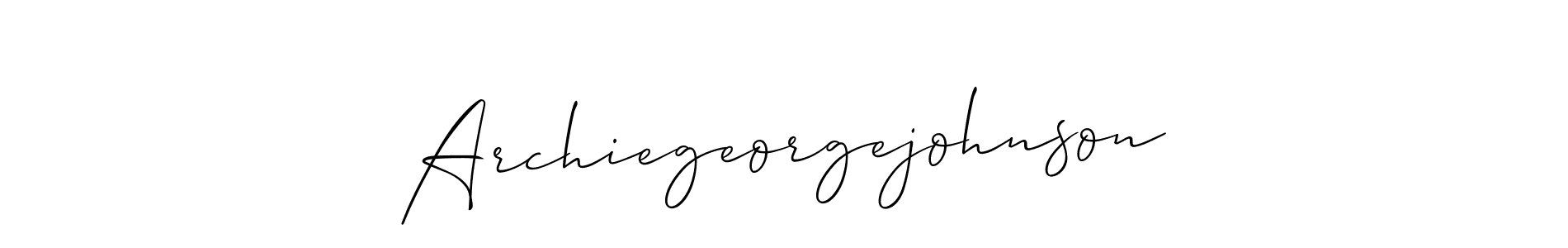 Design your own signature with our free online signature maker. With this signature software, you can create a handwritten (Allison_Script) signature for name Archiegeorgejohnson. Archiegeorgejohnson signature style 2 images and pictures png