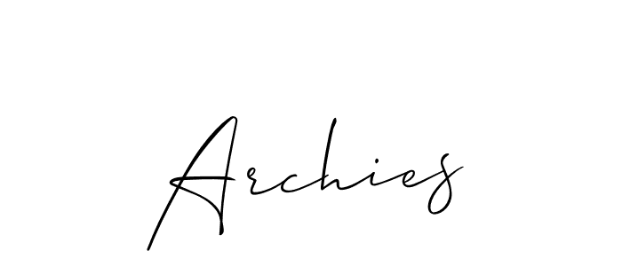 Create a beautiful signature design for name Archies. With this signature (Allison_Script) fonts, you can make a handwritten signature for free. Archies signature style 2 images and pictures png