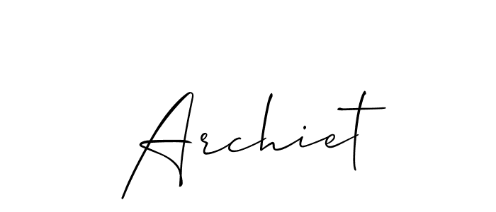 Create a beautiful signature design for name Archiet. With this signature (Allison_Script) fonts, you can make a handwritten signature for free. Archiet signature style 2 images and pictures png