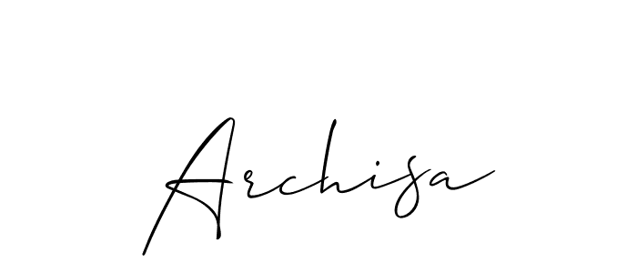 Also we have Archisa name is the best signature style. Create professional handwritten signature collection using Allison_Script autograph style. Archisa signature style 2 images and pictures png