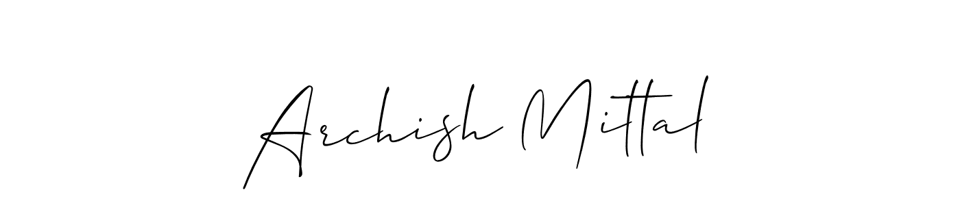 Also we have Archish Mittal name is the best signature style. Create professional handwritten signature collection using Allison_Script autograph style. Archish Mittal signature style 2 images and pictures png