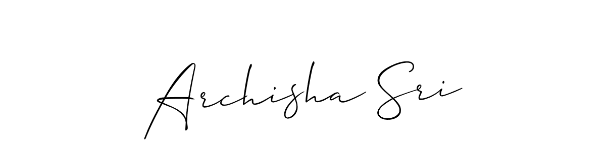 It looks lik you need a new signature style for name Archisha Sri. Design unique handwritten (Allison_Script) signature with our free signature maker in just a few clicks. Archisha Sri signature style 2 images and pictures png