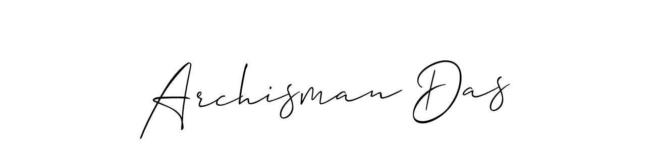 Use a signature maker to create a handwritten signature online. With this signature software, you can design (Allison_Script) your own signature for name Archisman Das. Archisman Das signature style 2 images and pictures png