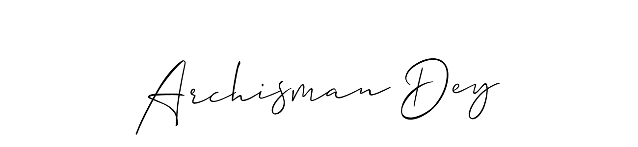 Also we have Archisman Dey name is the best signature style. Create professional handwritten signature collection using Allison_Script autograph style. Archisman Dey signature style 2 images and pictures png