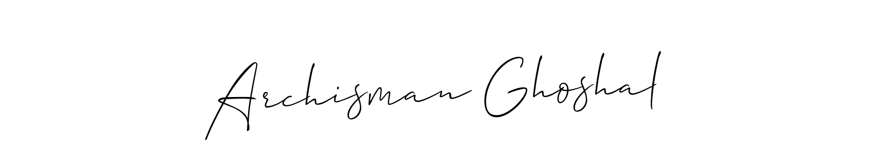 Design your own signature with our free online signature maker. With this signature software, you can create a handwritten (Allison_Script) signature for name Archisman Ghoshal. Archisman Ghoshal signature style 2 images and pictures png