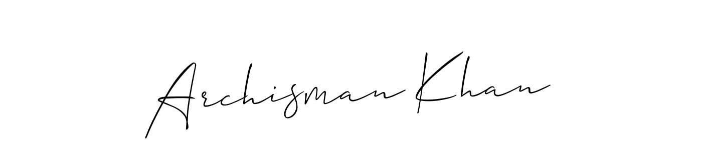 Also we have Archisman Khan name is the best signature style. Create professional handwritten signature collection using Allison_Script autograph style. Archisman Khan signature style 2 images and pictures png