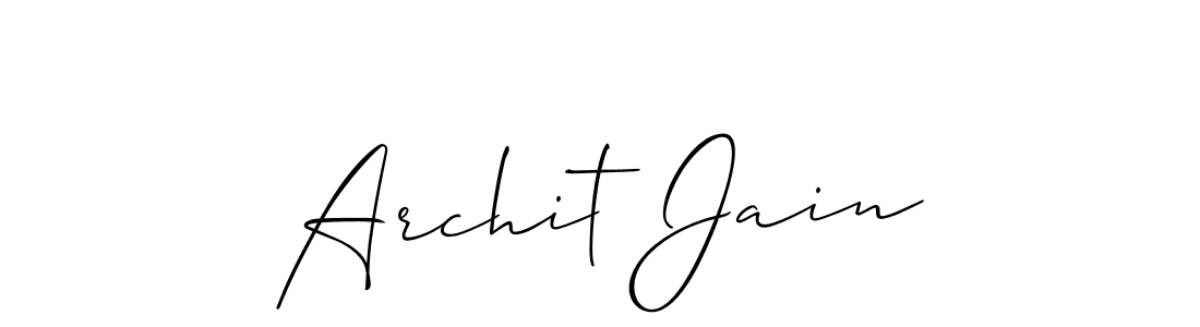 You should practise on your own different ways (Allison_Script) to write your name (Archit Jain) in signature. don't let someone else do it for you. Archit Jain signature style 2 images and pictures png