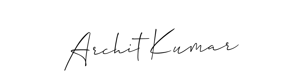 Make a beautiful signature design for name Archit Kumar. With this signature (Allison_Script) style, you can create a handwritten signature for free. Archit Kumar signature style 2 images and pictures png