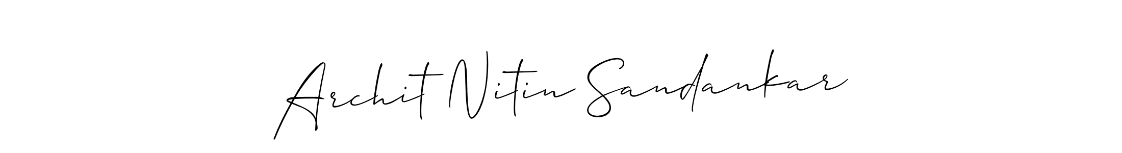 You can use this online signature creator to create a handwritten signature for the name Archit Nitin Sandankar. This is the best online autograph maker. Archit Nitin Sandankar signature style 2 images and pictures png