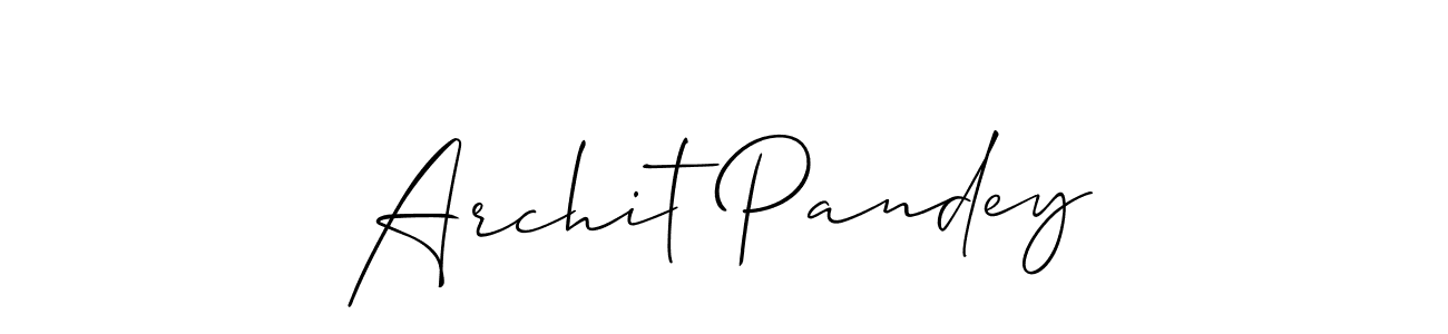 Make a beautiful signature design for name Archit Pandey. With this signature (Allison_Script) style, you can create a handwritten signature for free. Archit Pandey signature style 2 images and pictures png