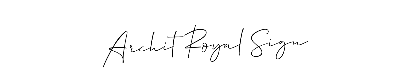 Archit Royal Sign stylish signature style. Best Handwritten Sign (Allison_Script) for my name. Handwritten Signature Collection Ideas for my name Archit Royal Sign. Archit Royal Sign signature style 2 images and pictures png