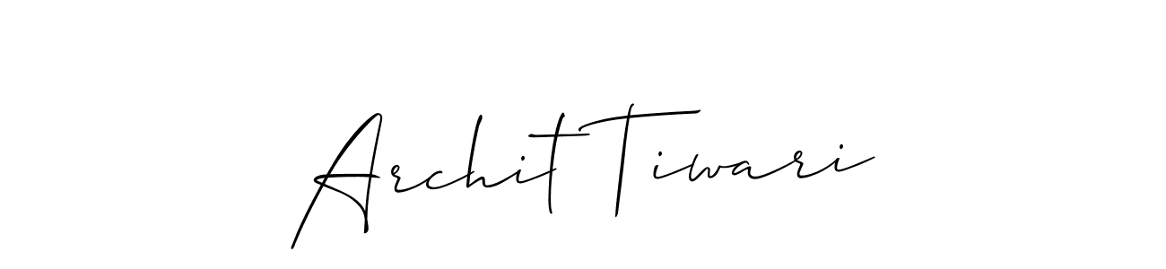 Create a beautiful signature design for name Archit Tiwari. With this signature (Allison_Script) fonts, you can make a handwritten signature for free. Archit Tiwari signature style 2 images and pictures png