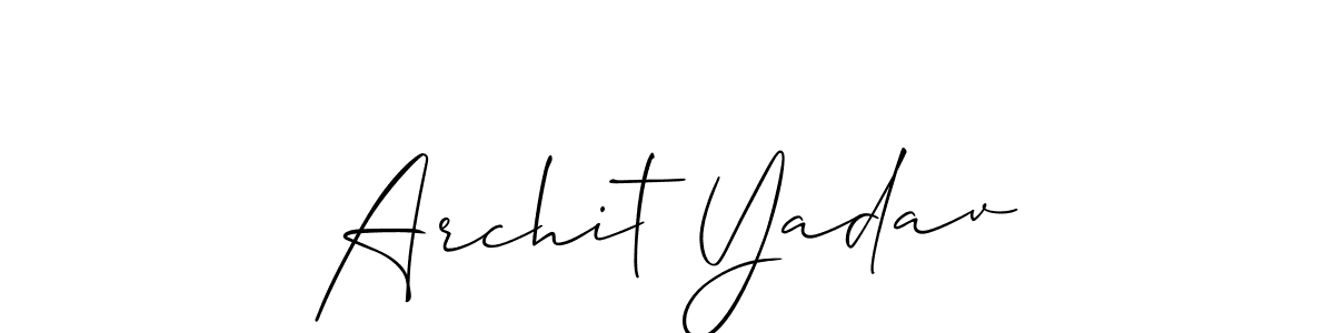 Make a beautiful signature design for name Archit Yadav. Use this online signature maker to create a handwritten signature for free. Archit Yadav signature style 2 images and pictures png