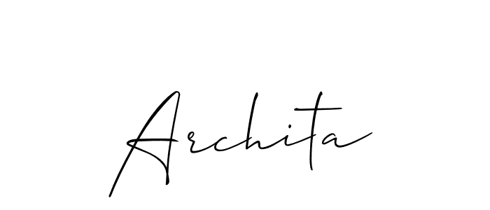 Make a short Archita signature style. Manage your documents anywhere anytime using Allison_Script. Create and add eSignatures, submit forms, share and send files easily. Archita signature style 2 images and pictures png