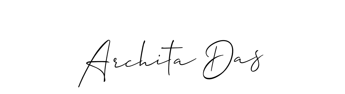 Design your own signature with our free online signature maker. With this signature software, you can create a handwritten (Allison_Script) signature for name Archita Das. Archita Das signature style 2 images and pictures png