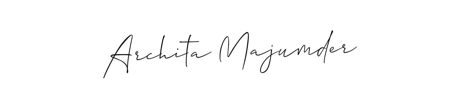 Make a beautiful signature design for name Archita Majumder. With this signature (Allison_Script) style, you can create a handwritten signature for free. Archita Majumder signature style 2 images and pictures png