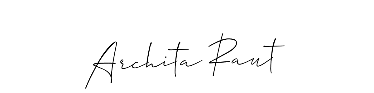 It looks lik you need a new signature style for name Archita Raut. Design unique handwritten (Allison_Script) signature with our free signature maker in just a few clicks. Archita Raut signature style 2 images and pictures png