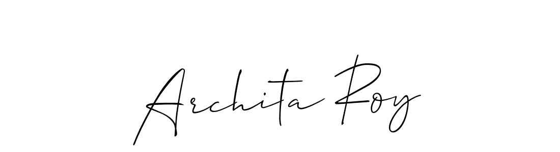 Make a beautiful signature design for name Archita Roy. With this signature (Allison_Script) style, you can create a handwritten signature for free. Archita Roy signature style 2 images and pictures png