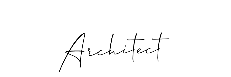 How to make Architect signature? Allison_Script is a professional autograph style. Create handwritten signature for Architect name. Architect signature style 2 images and pictures png