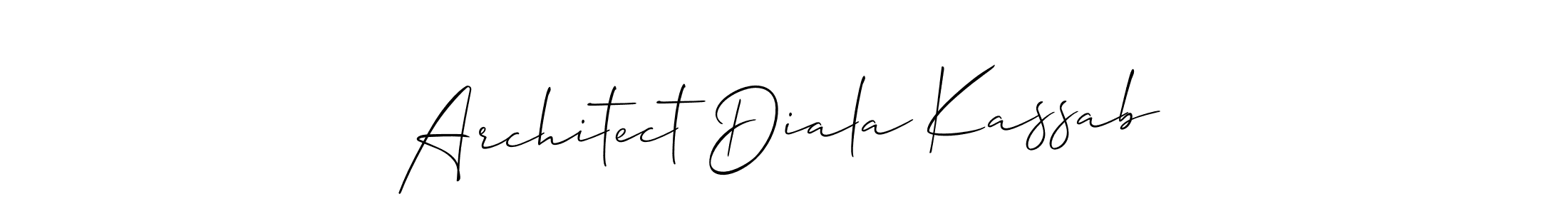 How to Draw Architect Diala Kassab signature style? Allison_Script is a latest design signature styles for name Architect Diala Kassab. Architect Diala Kassab signature style 2 images and pictures png