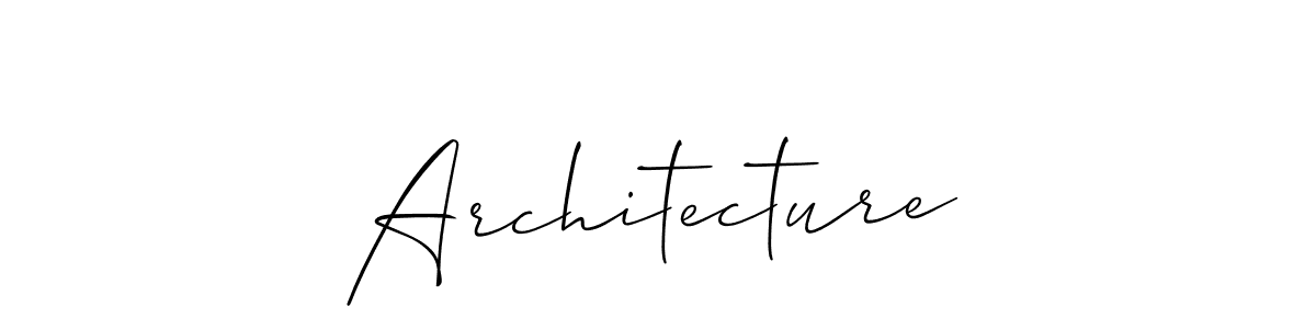 Make a beautiful signature design for name Architecture. With this signature (Allison_Script) style, you can create a handwritten signature for free. Architecture signature style 2 images and pictures png