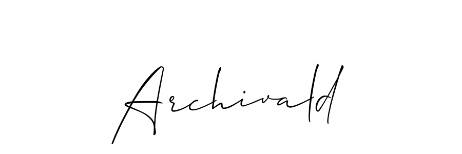 Create a beautiful signature design for name Archivald. With this signature (Allison_Script) fonts, you can make a handwritten signature for free. Archivald signature style 2 images and pictures png