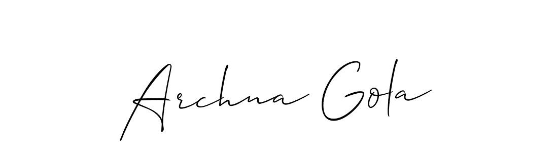 Also we have Archna Gola name is the best signature style. Create professional handwritten signature collection using Allison_Script autograph style. Archna Gola signature style 2 images and pictures png