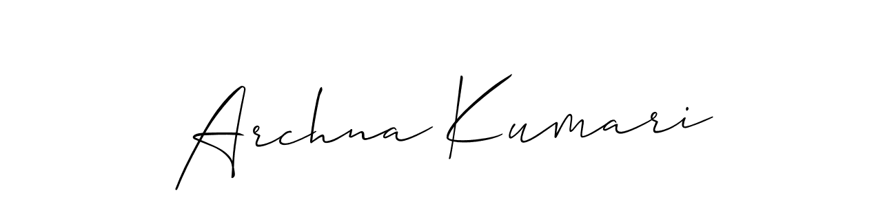 You should practise on your own different ways (Allison_Script) to write your name (Archna Kumari) in signature. don't let someone else do it for you. Archna Kumari signature style 2 images and pictures png