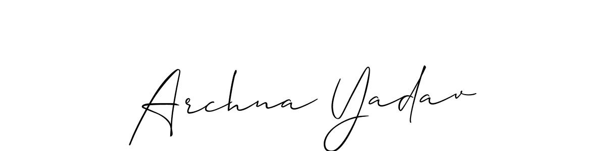 Best and Professional Signature Style for Archna Yadav. Allison_Script Best Signature Style Collection. Archna Yadav signature style 2 images and pictures png